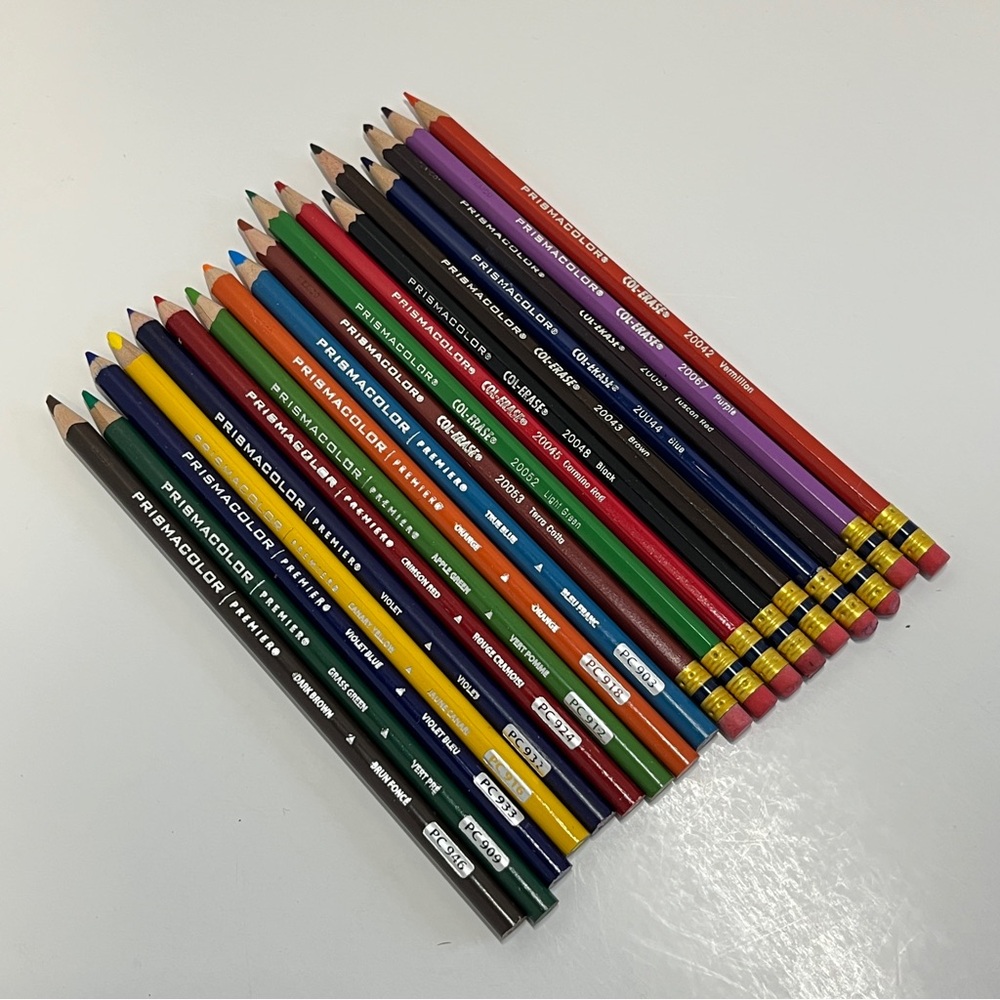 Prismacolor Lot of (18) USED Colored Pencils Col-Erase & Premier Pencil Crayons